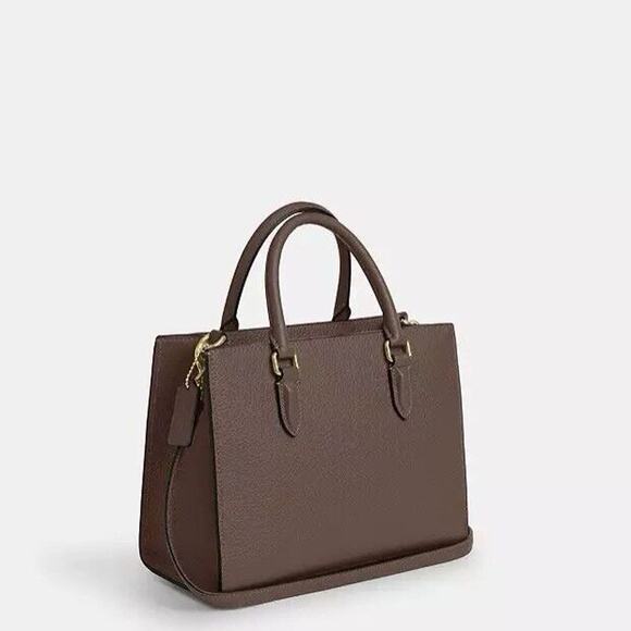 NWT Coach Maggie Small Tote Bag Blocked Signature Canvas CY668 Gold/Dark Stone - Picture 9 of 10